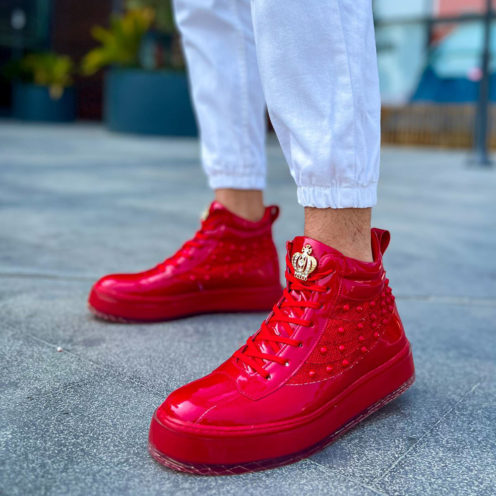 rieker red patent boots
